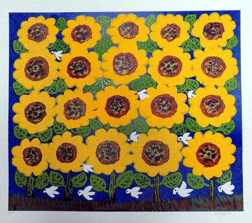 Blue Sunflower von Antonio Poteiro, Druck kaufen auf Singulart