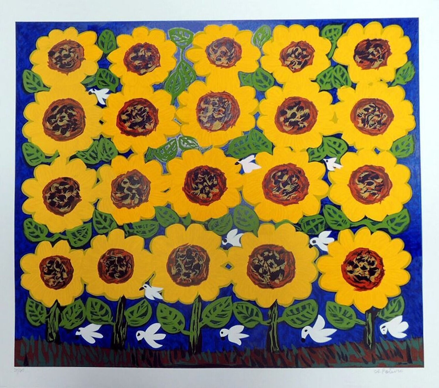 Blue Sunflower Antonio Poteiro