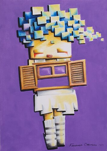Window par Fernanda Carvalho, Peinture en vente sur Singulart