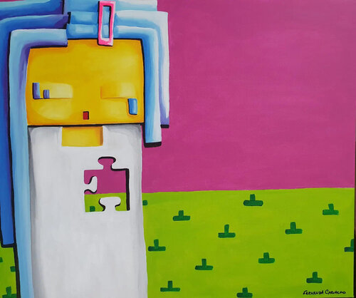 The Missing Piece van Fernanda Carvalho, Schilderij te koop op Singulart