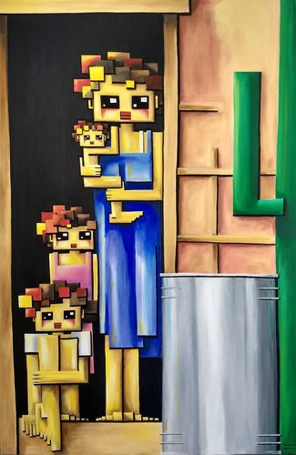 The Time par Fernanda Carvalho, Peinture en vente sur Singulart