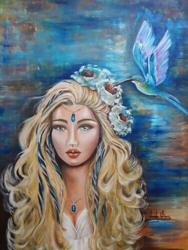 Blue di Vanda Direne, Pittura in vendita su Singulart