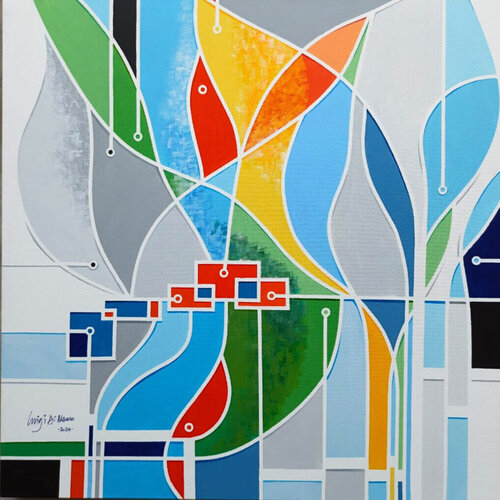 Shaping The Inspiration van Luigi Di Mauro, Schilderij te koop op Singulart
