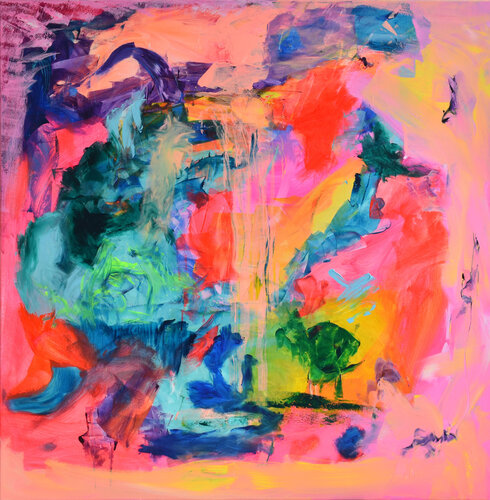 Waterfall Paradise von Sebastian Merk, Malerei kaufen auf Singulart