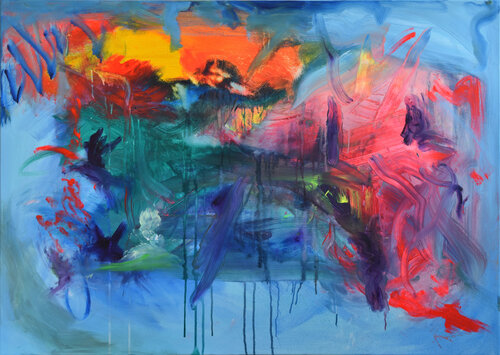 Volcanic Island van Sebastian Merk, Schilderij te koop op Singulart