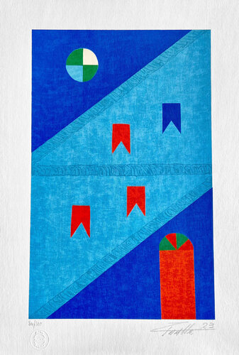 Fachada Azul von Zi Facella, Druck kaufen auf Singulart