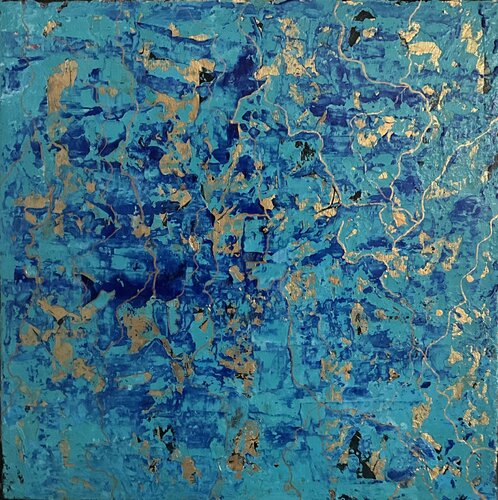 golden River van Simone Hähner, Schilderij te koop op Singulart