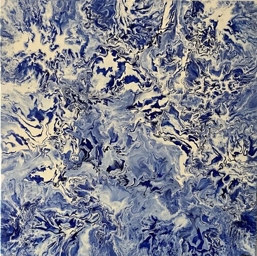 Blaue Kraft I von Simone Hähner, Malerei kaufen auf Singulart