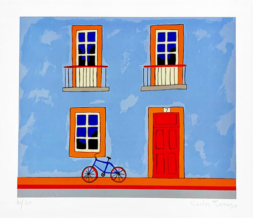 Fachada  Azul  -  Red di Carlos Furtado, Stampa in vendita su Singulart