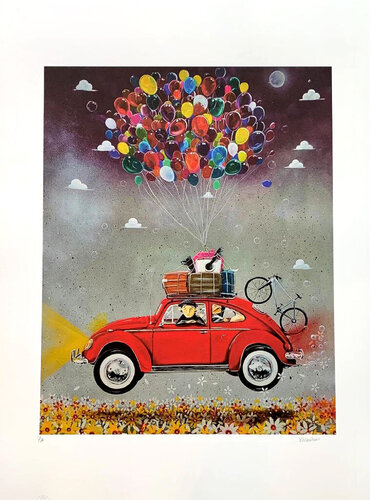 Fusca Vermelho di Kleber Lopes, Stampa in vendita su Singulart