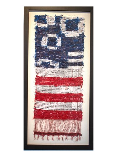 Campesino Silk Flag van Consuelo Jimenez Underwood, Textiel te koop op Singulart