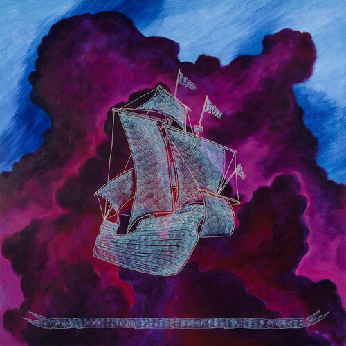 Blown Off Course, Guided By Spirits van Richard Armendariz, Schilderij te koop op Singulart