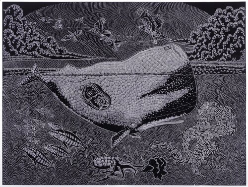 How Bear Escapes Whale (remix) van Richard Armendariz, Afdruk te koop op Singulart