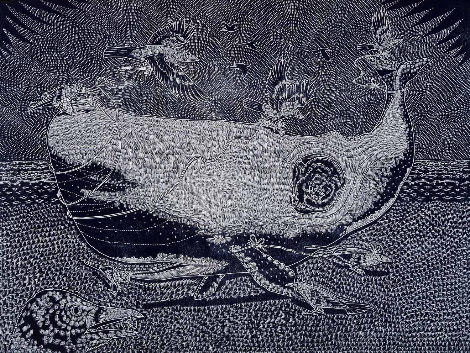 How Crow Helps Whale to Sea (remix) Richard Armendariz Druck zu verkaufen