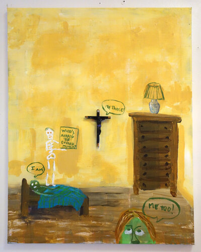 Who's Afraid of Edvard Munch di Alejandro Diaz, Pittura in vendita su Singulart