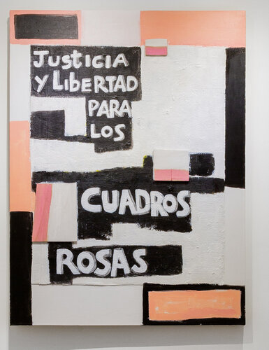 Justice & Liberation for the Pink Paintings van Alejandro Diaz, Schilderij te koop op Singulart
