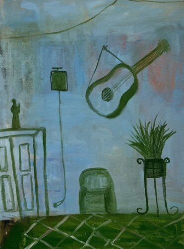 Picasso's Guitar von Alejandro Diaz, Malerei kaufen auf Singulart