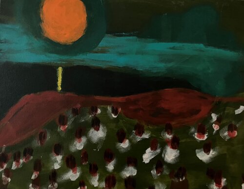 Moon Worshippers di Alejandro Diaz, Pittura in vendita su Singulart