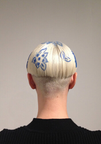 Blue and White Bowl 2 (black shirt) von Jennifer Ling Datchuk, Fotografie kaufen auf Singulart