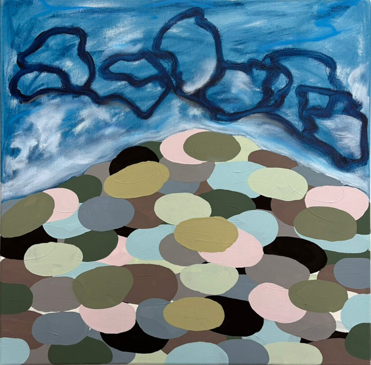 Singularity (Pastel Mountain) Nate Cassie Origineel schilderij te koop