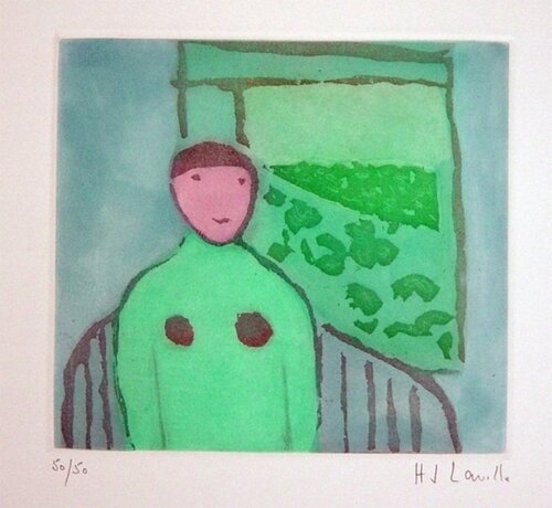 Girl and Landscape van Joy Laville, Afdruk te koop op Singulart