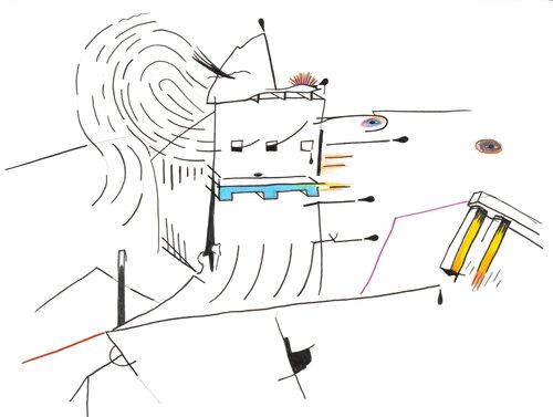 Keystone, SD 2 di Hills Snyder, Opera su carta in vendita su Singulart