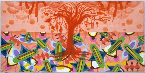 Imagenes del Paraiso IV (orange w tree) van Nicolas Leiva, Schilderij te koop op Singulart
