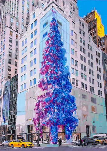 Merry Christmas di Marco Barberio, Pittura in vendita su Singulart
