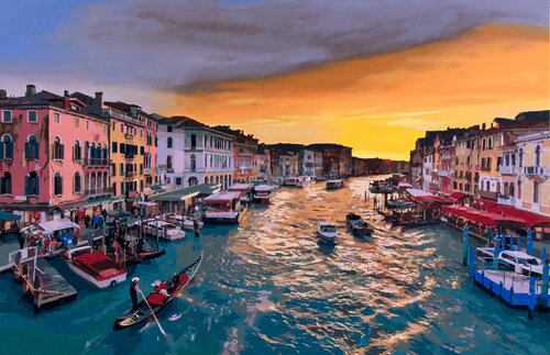 Love Venezia di Marco Barberio, Pittura in vendita su Singulart