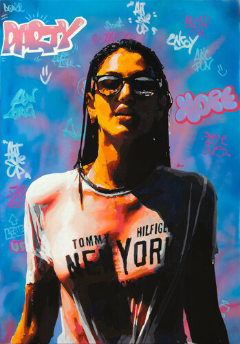 Hit Me Up di Marco Barberio, Pittura in vendita su Singulart