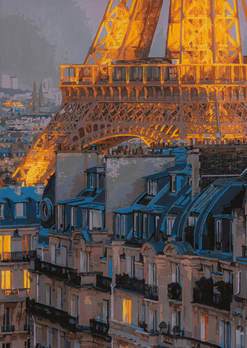 Paris Rooftop di Marco Barberio, Pittura in vendita su Singulart