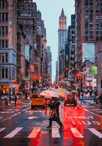 Soho Rain di Marco Barberio, Pittura in vendita su Singulart