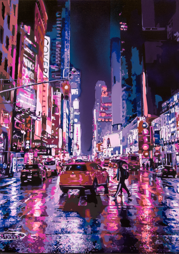 Night City Light van Marco Barberio, Schilderij te koop op Singulart