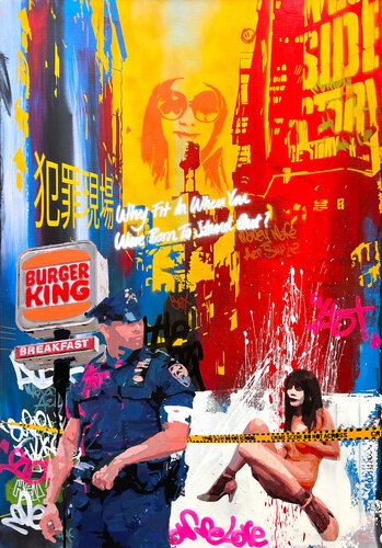Crime Scene di Marco Barberio, Pittura in vendita su Singulart