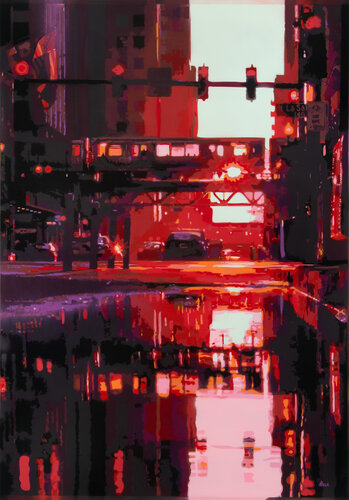 Chicagohenge 2 di Marco Barberio, Pittura in vendita su Singulart