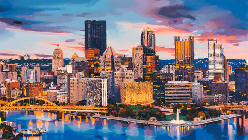 Pittsburgh di Marco Barberio, Pittura in vendita su Singulart
