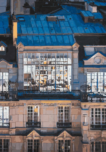 Window to Literature in Paris di Marco Barberio, Pittura in vendita su Singulart