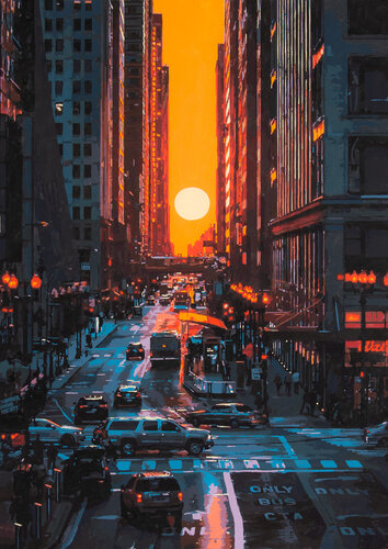 Manhattanhenge 2023 van Marco Barberio, Schilderij te koop op Singulart