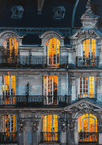 Golden Fragments of Paris di Marco Barberio, Pittura in vendita su Singulart