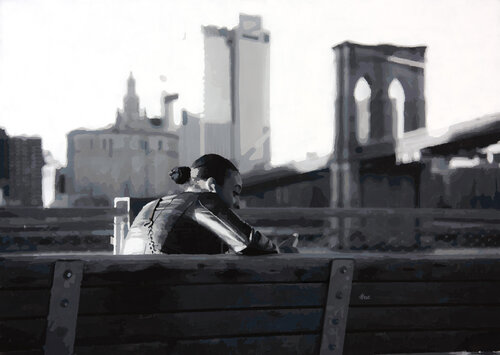 Brooklyn Heights di Marco Barberio, Pittura in vendita su Singulart