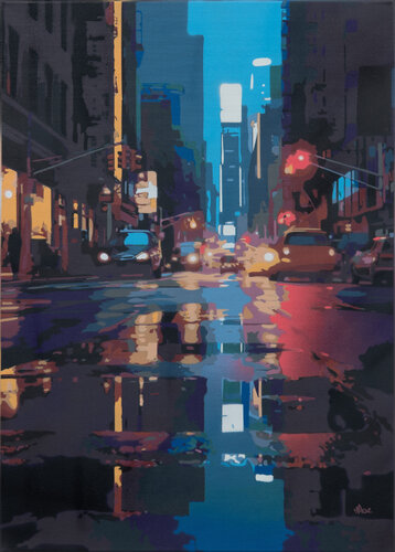 New York City Rain #4 by Marco Barberio, Painting for Sale on Singulart