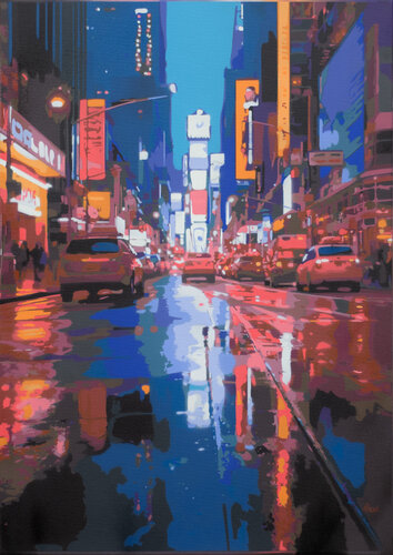 New York City Rain #8 by Marco Barberio, Painting for Sale on Singulart