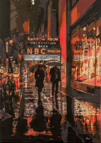 New York in the Rain by Marco Barberio, Painting for Sale on Singulart
