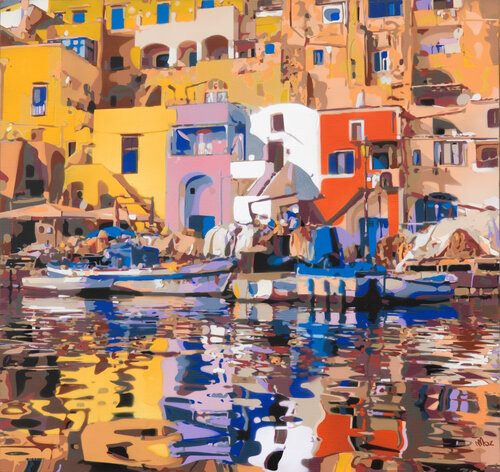 Houses and reflections van Marco Barberio, Schilderij te koop op Singulart