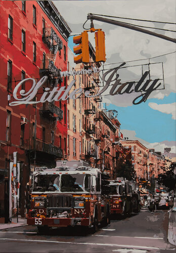Little Italy di Marco Barberio, Pittura in vendita su Singulart