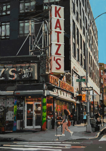 Katz's Delicatessen by Marco Barberio, Painting for Sale on Singulart