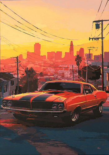Fast Car 2 di Marco Barberio, Pittura in vendita su Singulart