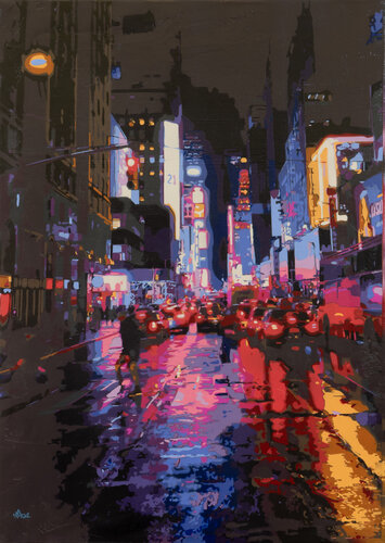 New York City Rain 18 di Marco Barberio, Pittura in vendita su Singulart