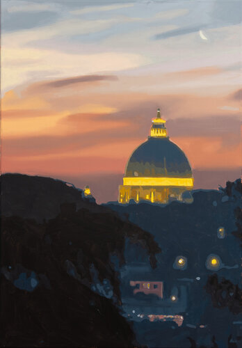 Dawn above Rome by Marco Barberio, Painting for Sale on Singulart