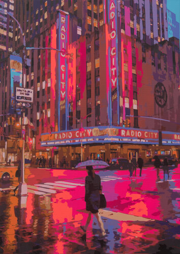 Radio City Music Hall by Marco Barberio, Painting for Sale on Singulart